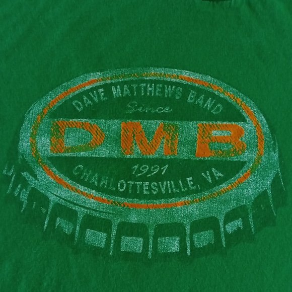 Dave Mathews Band Bottle Cap 1991 Charlottesville, Va. Tee Shirt - Picture 6 of 7